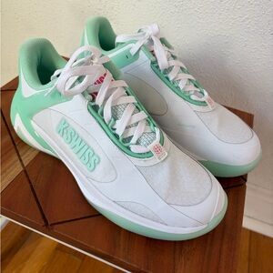 K-Swiss K-Frame Women’s Pickleball Shoes 7.5 (White/Mint)